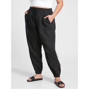BOGO! Athleta Retreat Linen Jogger Pants Black Size XL